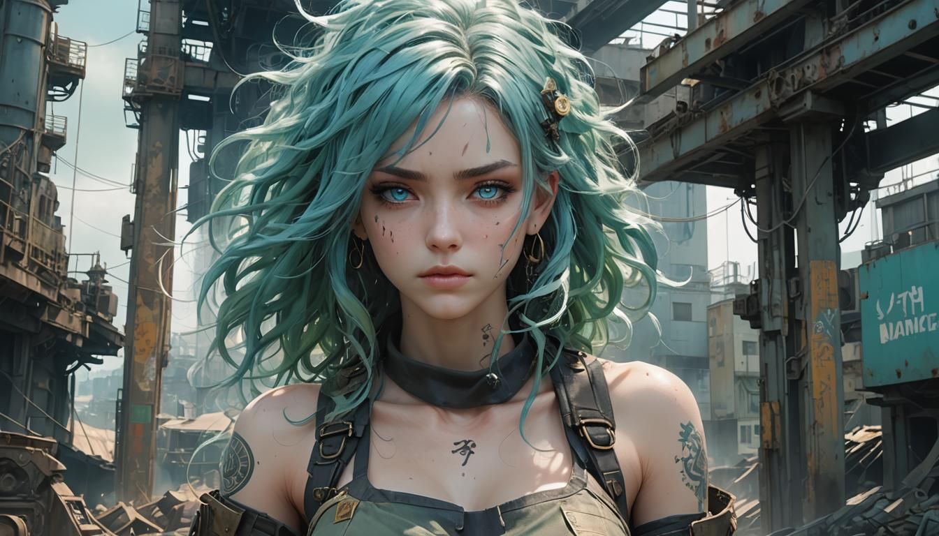 Post-Apocalyptic Siren in Heavily Muted Colors