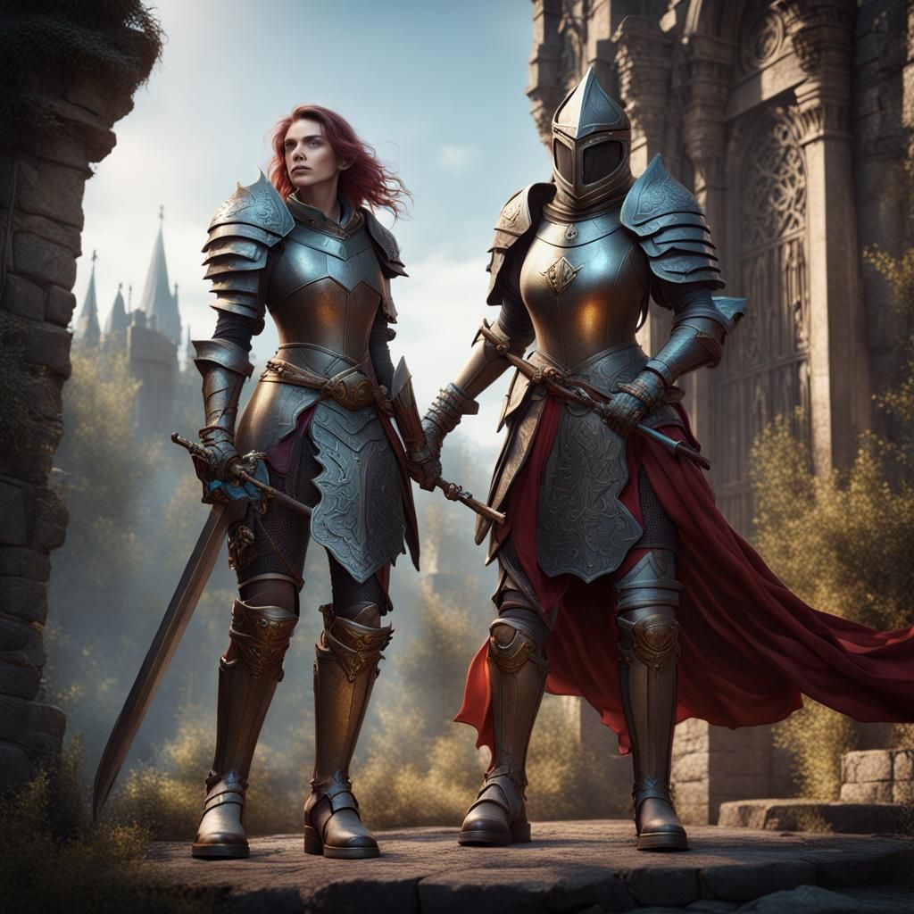 Fantasy Woman Knight Concept Art