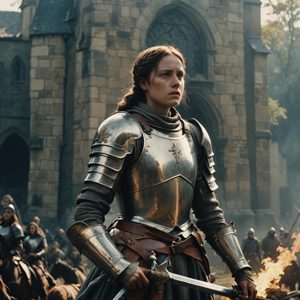 Dramatic Cinematic Image of Joan of Arc