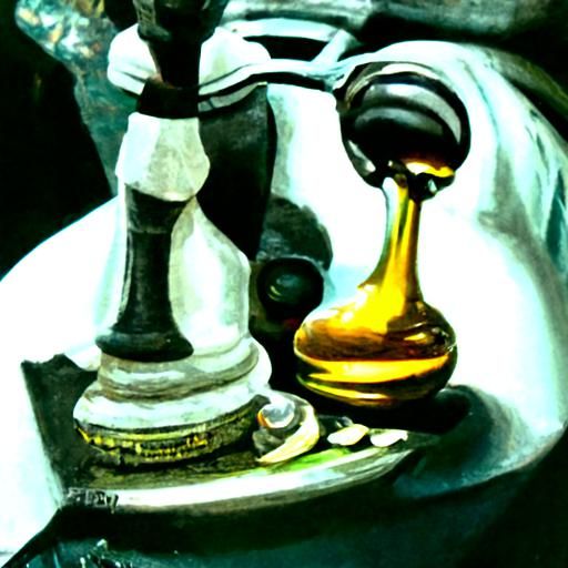 Chess Pawn in Oil Painting Style