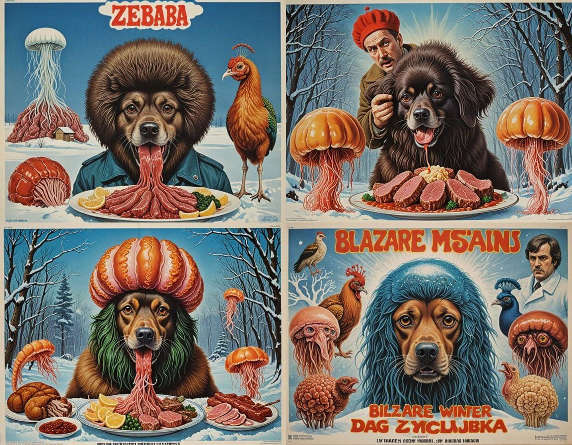 Bizarre Winter Sacrifice: 1970s Russian Movie Poster