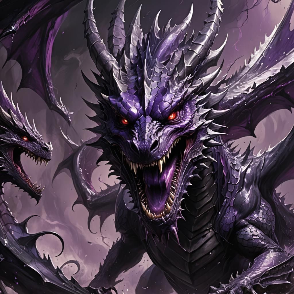 Ominous Dragon Concept Art in Dark Fantasy Style