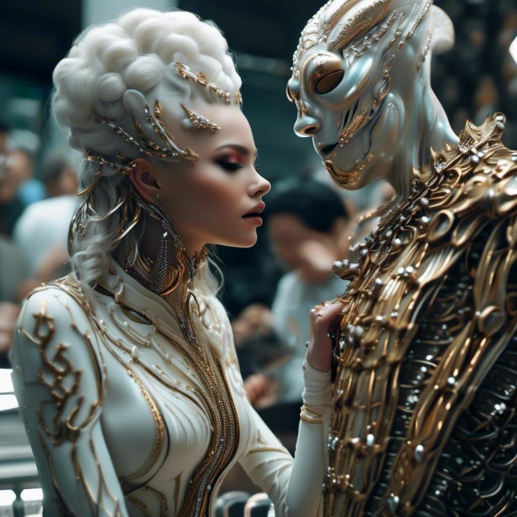 Bizarre Alien Feast: Dreamlike and Hyperrealistic