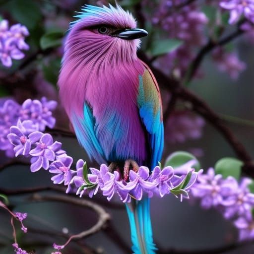 Glowing Filigree Roller Bird: Hyperrealistic Digital Art