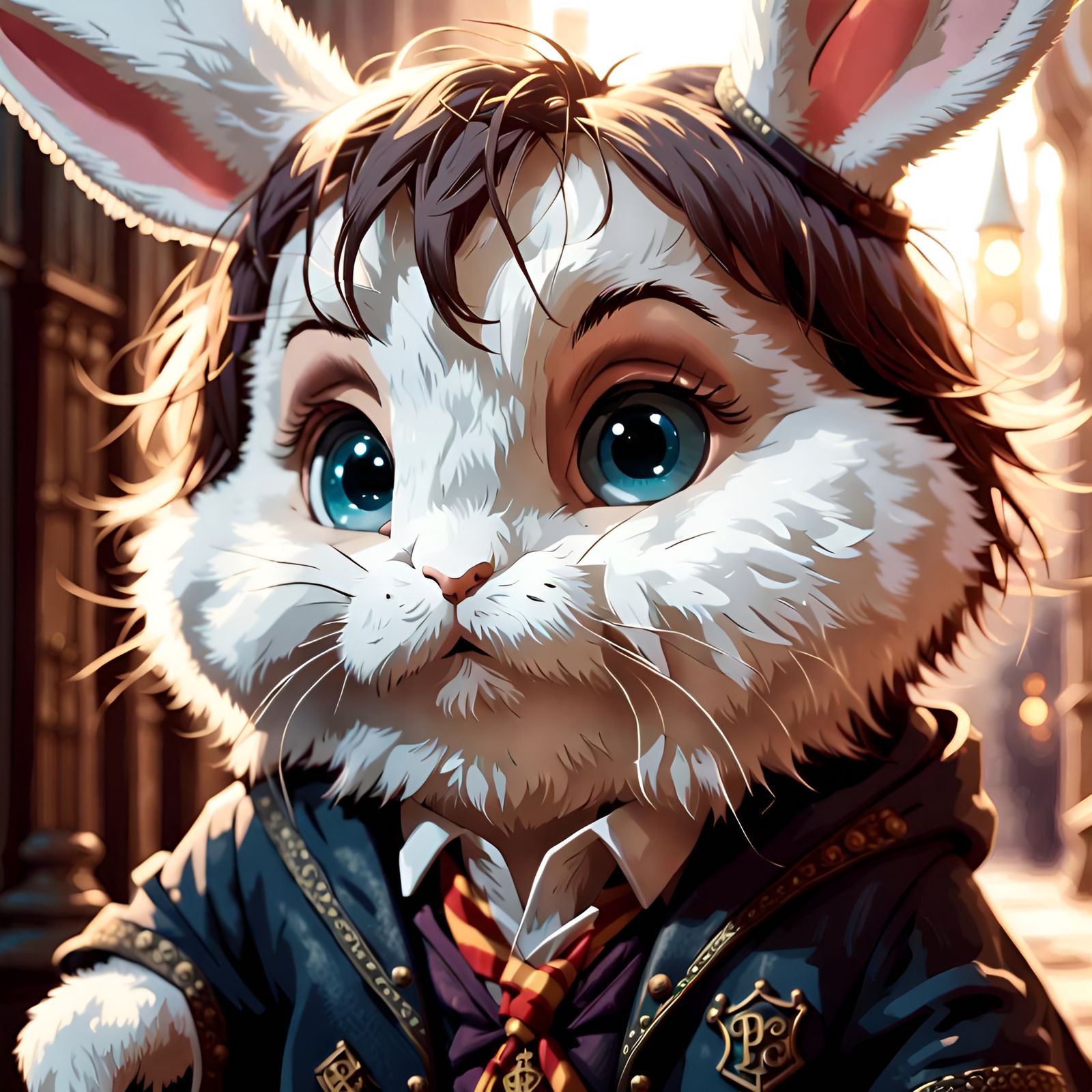 Chibi Bunny as Harry Potter Portrait