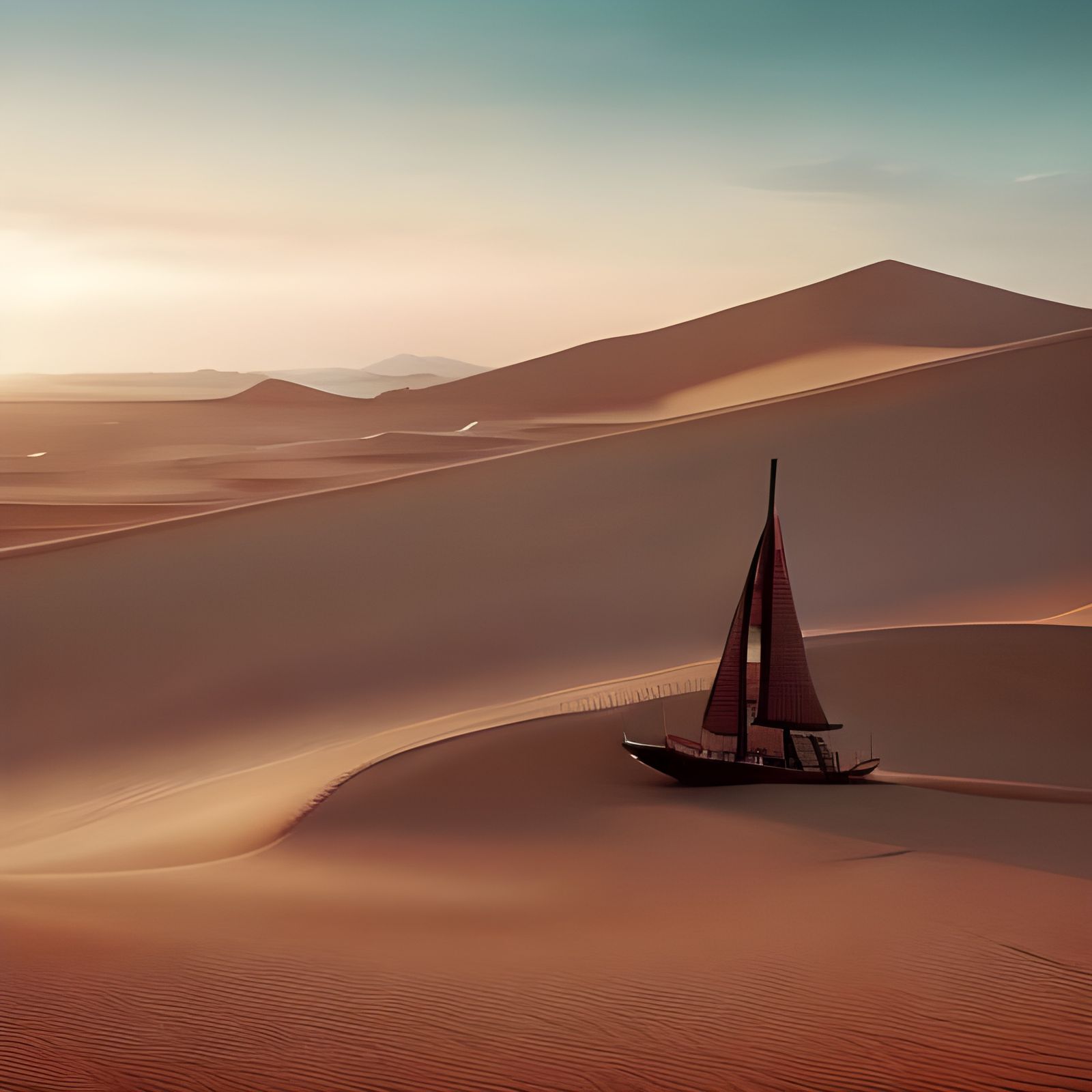 boat in the desert