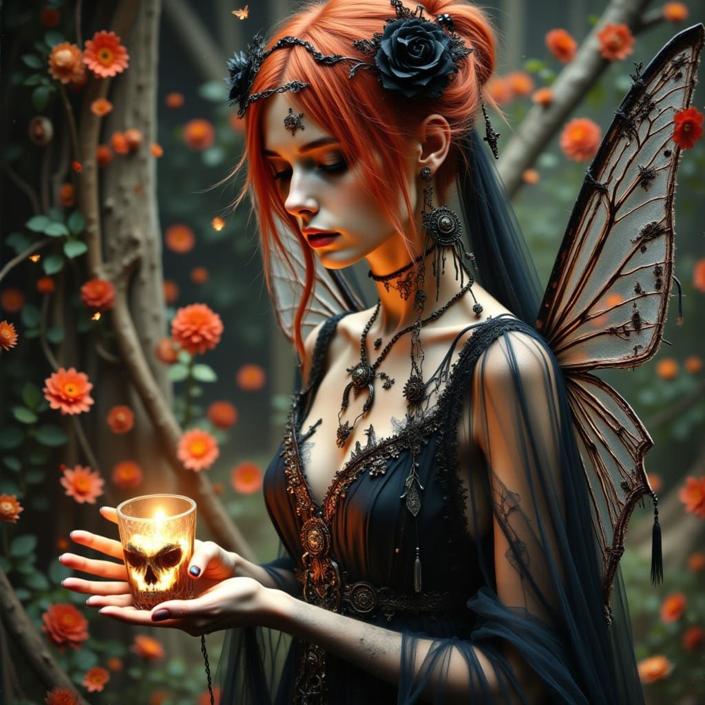 Mystical Fairy Witch Seance in Anime Art Style