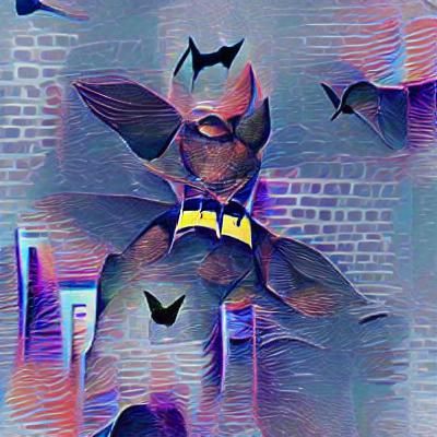 Simple Bat Silhouette on Dark Background