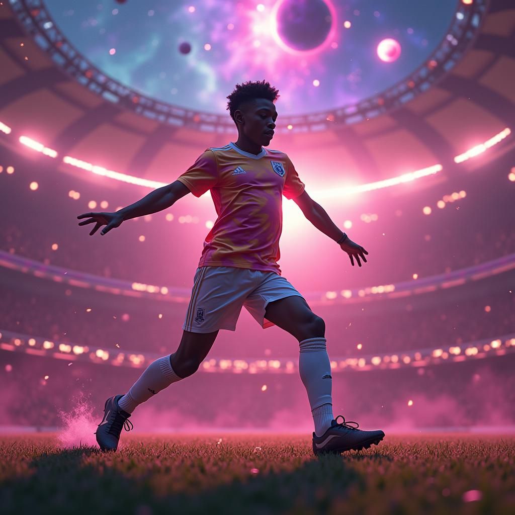 Celestial Soccer: A Young Player's Epic Moment