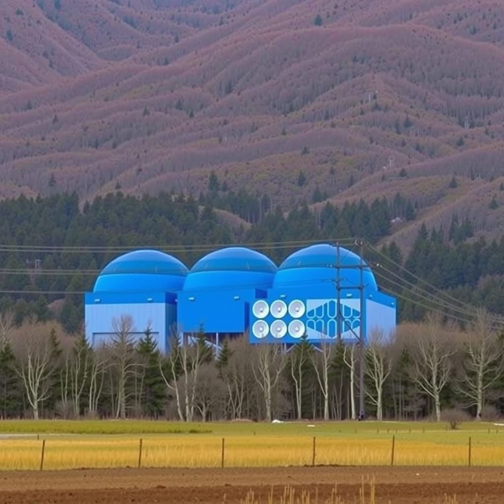 Bitcoin Mine in Virginia: Abstract Cubist Style