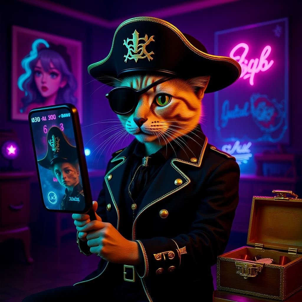 Pirate Cat Records TikTok on Treasure Ship