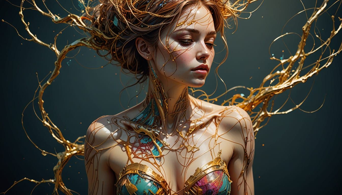 Ethereal Digital Portrait in Carne Griffiths' Distinctive St...