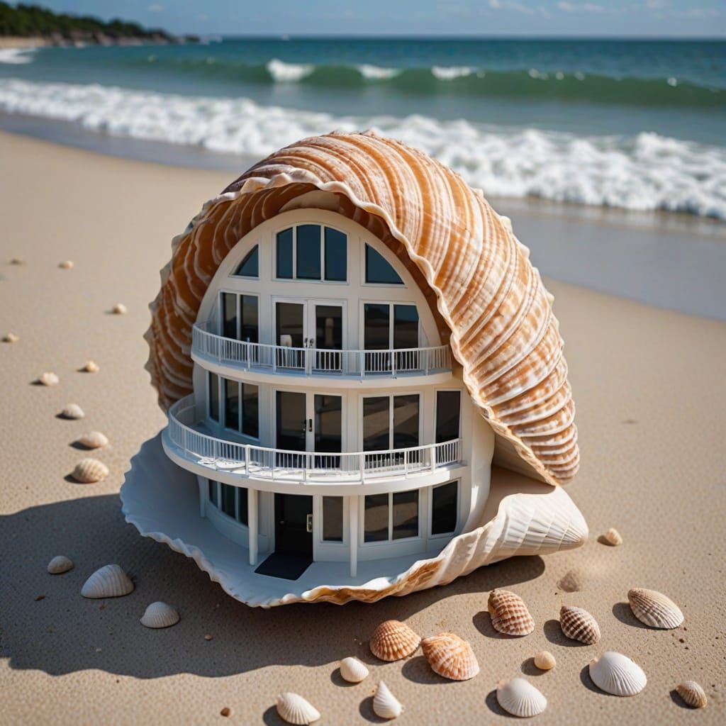 Seashell Office: A Surreal Workplace Concept