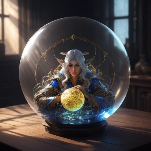 Woman Trapped in Orb: Hyperrealistic 8k Resolution Art