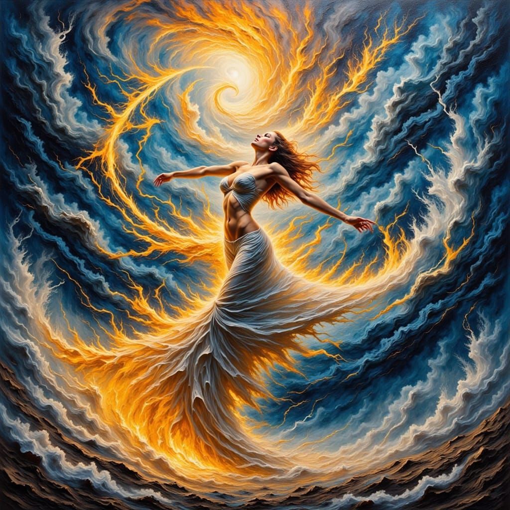 Storm Goddess in Frenzied Dance