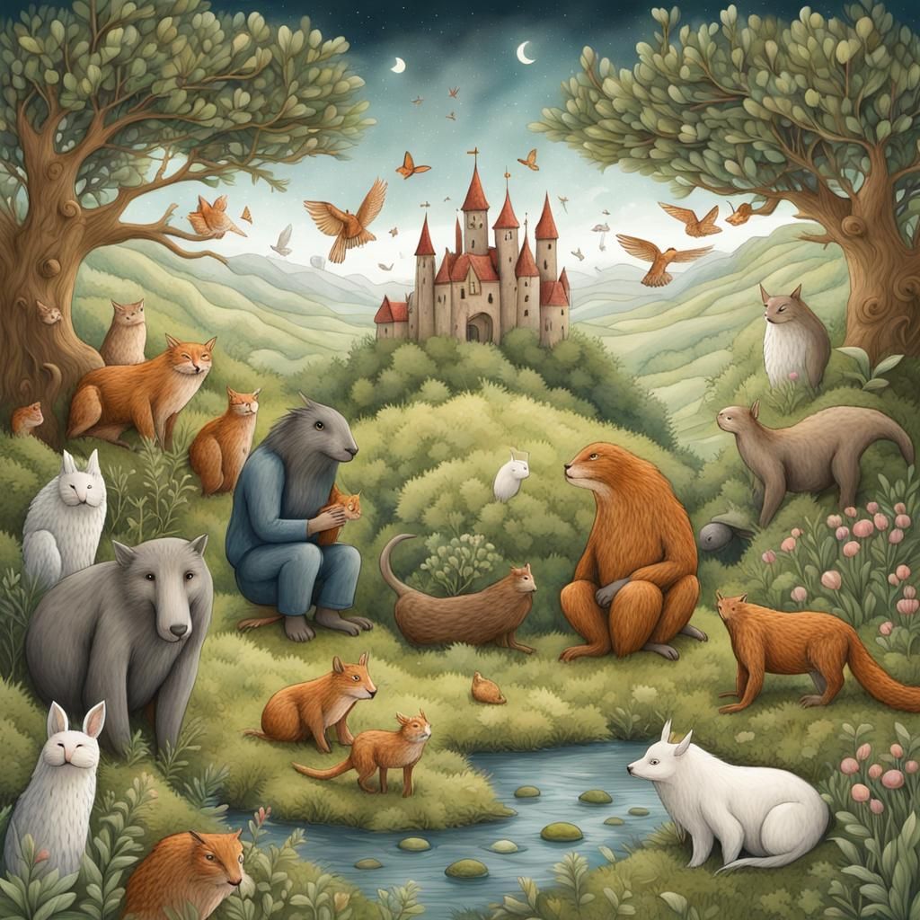 Harmonious Earthly and Heavenly Illustration in Axel Scheffl...