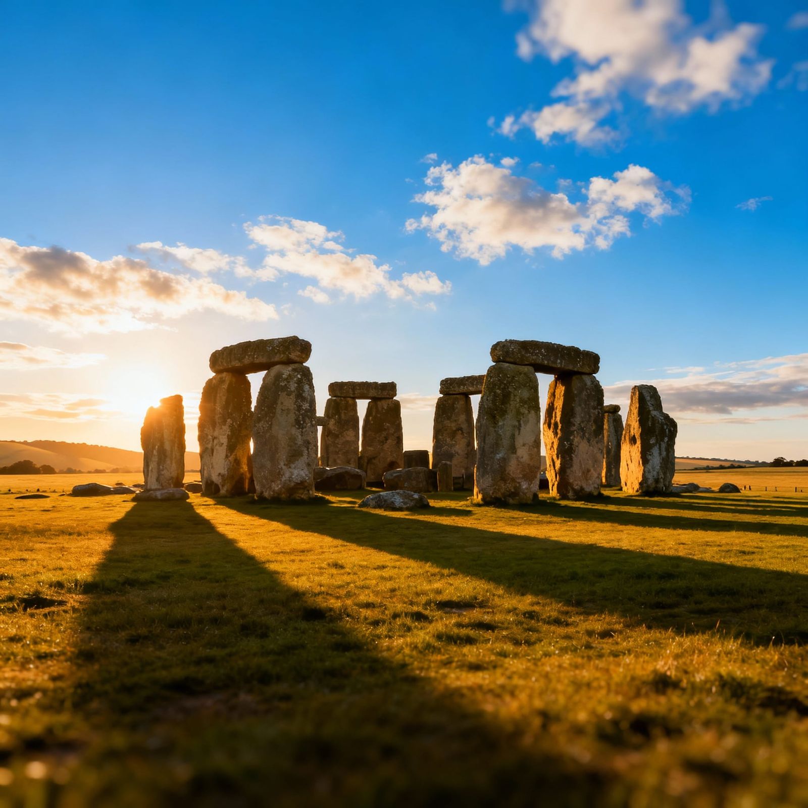 Stonehenge Under a Bright Sunny Sky