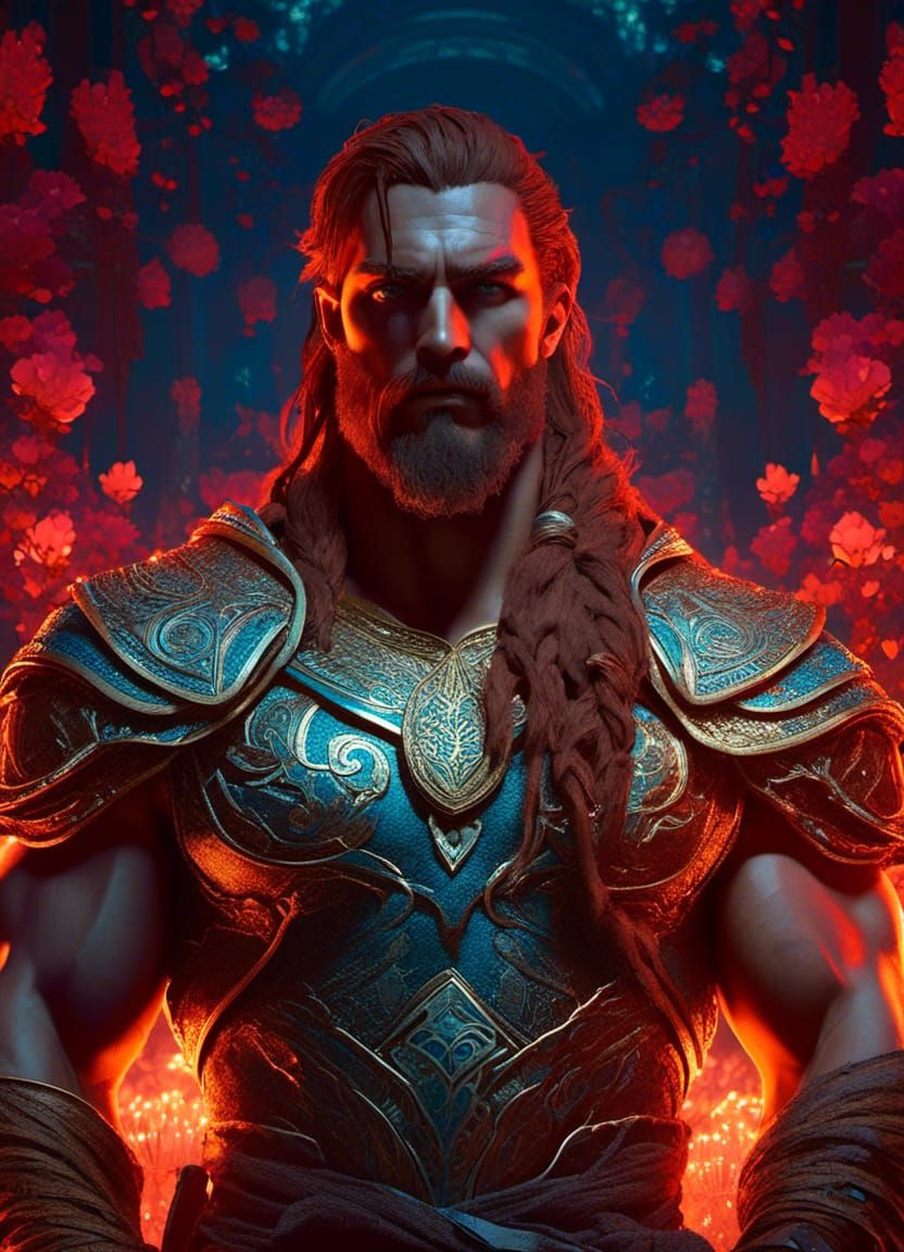 Viking. Fire flowers