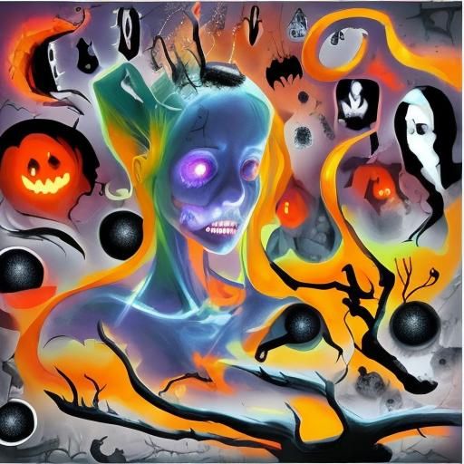 Eerie and Uncanny Ghostly Scene