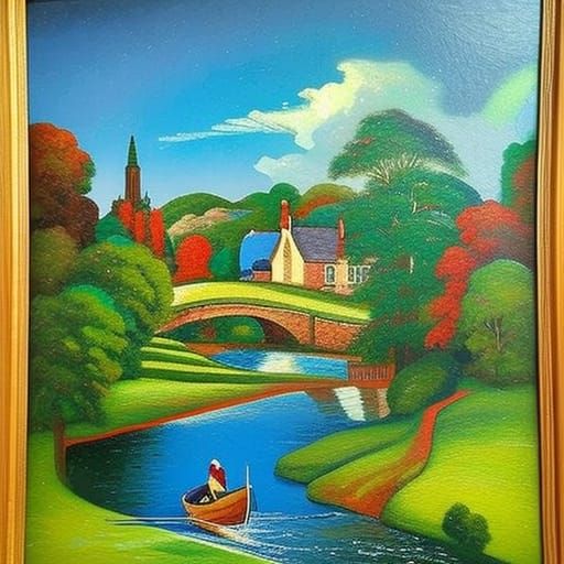 Surreal Spraypaint Art in Triadic Colors