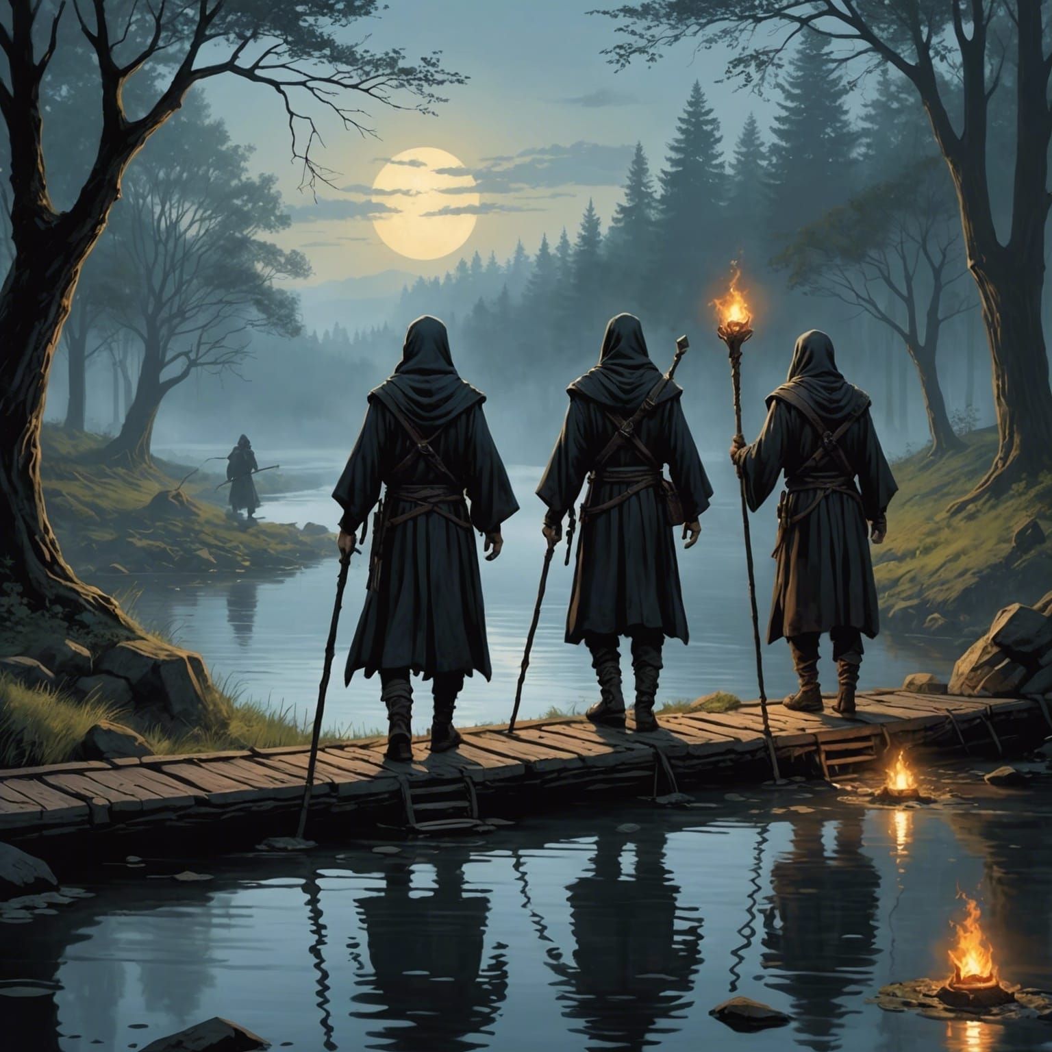 The Three Brothers Meet Death at the River