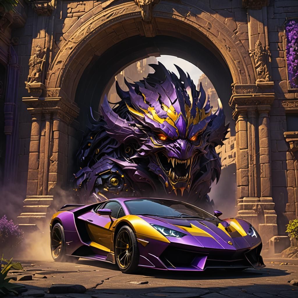 Monster Supercar Emerges from Ancient Portal