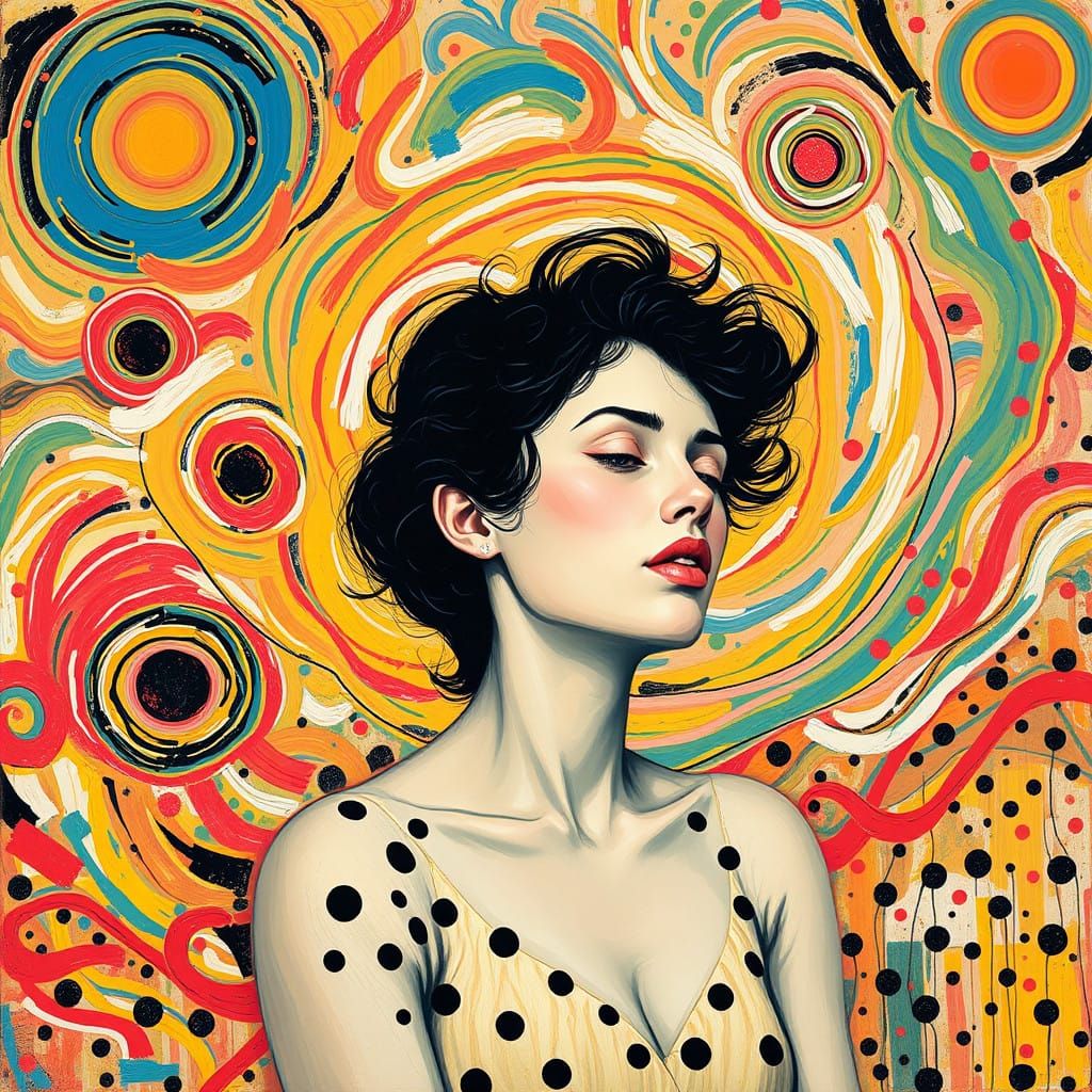 Surreal Visionary Lost in Abstract Patterns