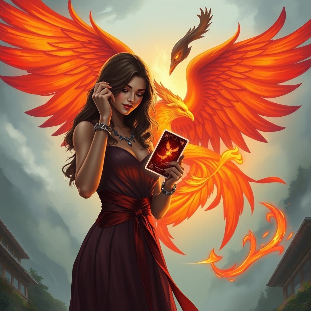 Phoenix Card Ignites Freedom in Fantasy Art