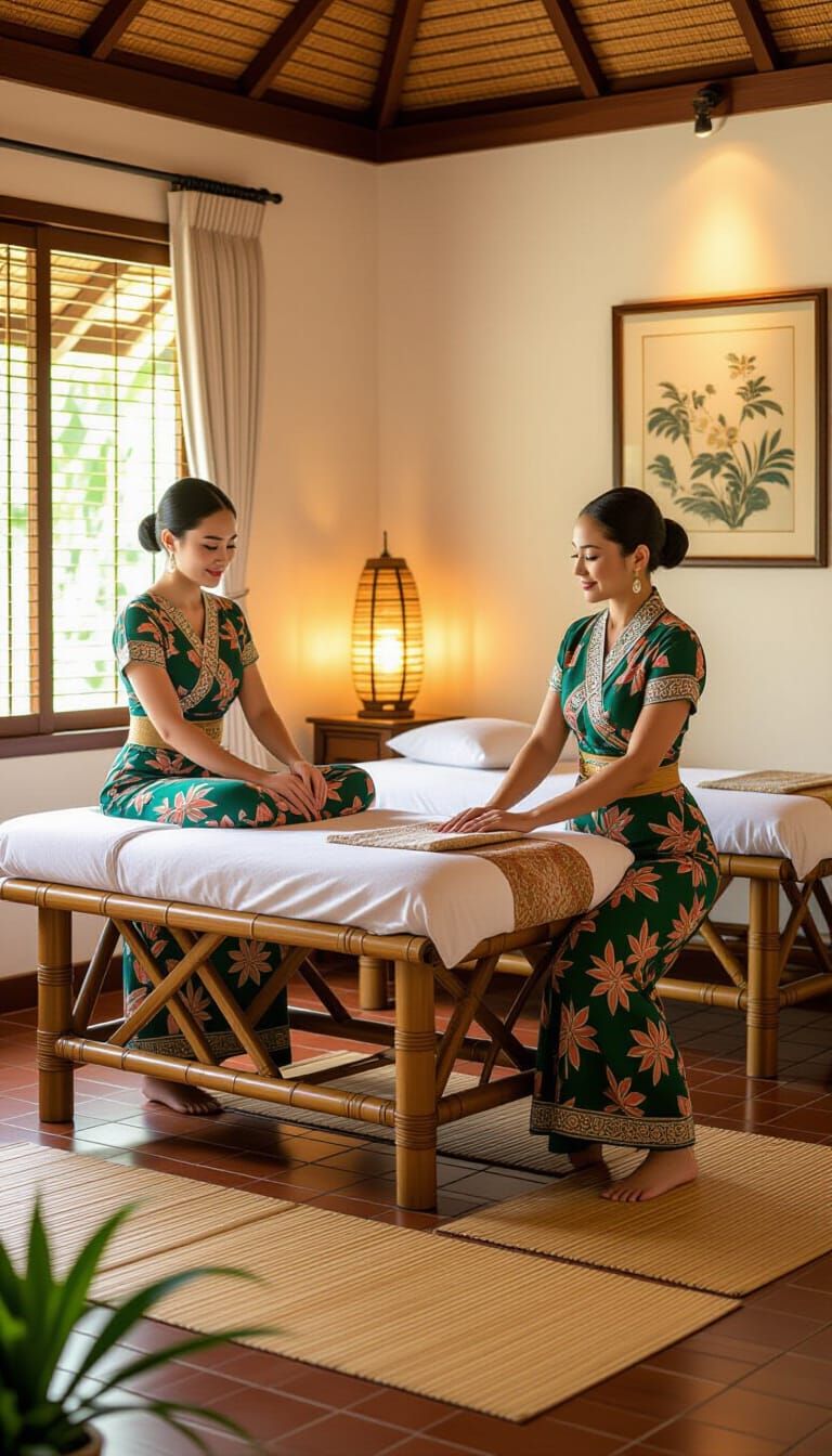 Serene Thai Massage Center with Tropical Decor