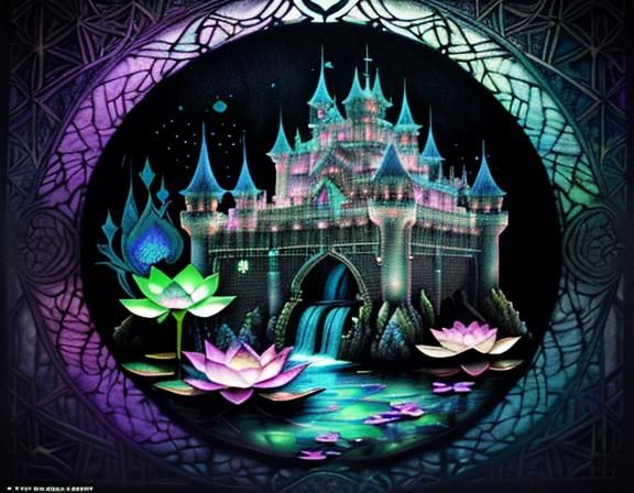 Surreal Castle Transformed by Black Fungus in a Psychedelic ...