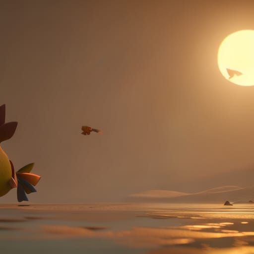 Mimikyu Pokemon in 3D Game Cinematic Style
