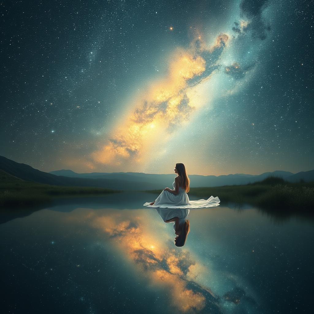 Ethereal Woman by Cosmic Pond in Photorealistic Style