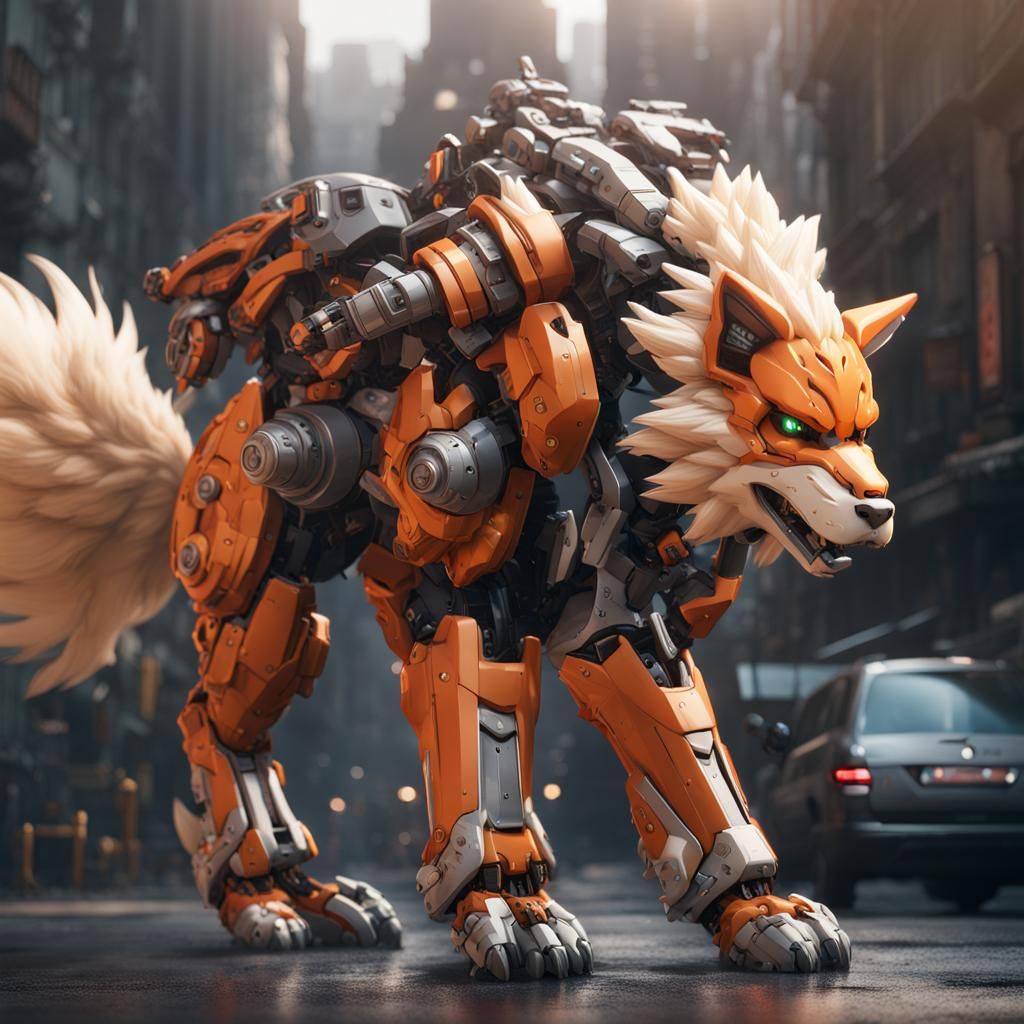 Hyper-Realistic Mecha Arcanine on Artstation