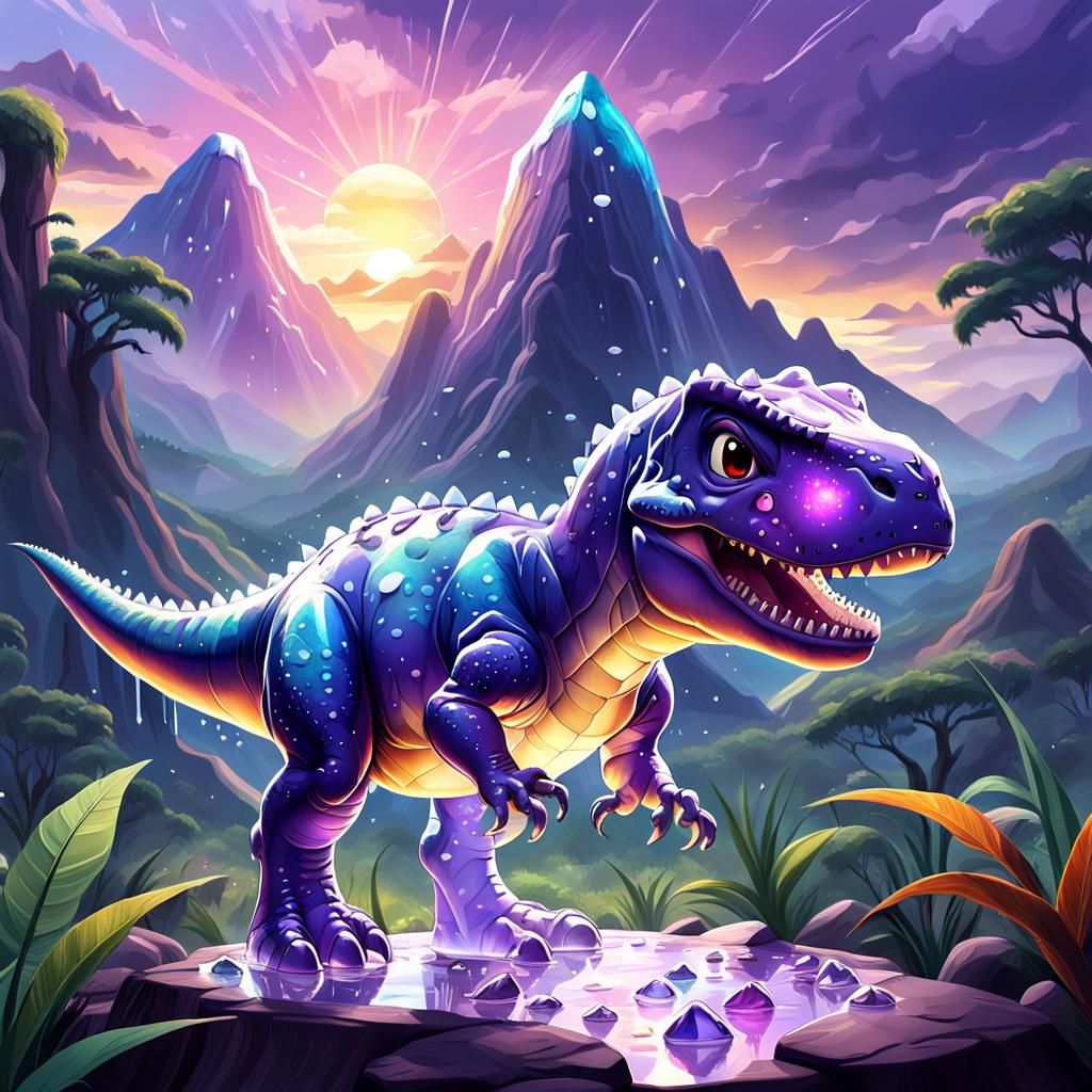 Crystal Chibi T-Rex in Prehistoric Valley
