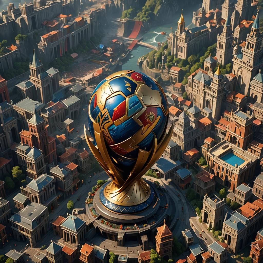Detailed Matte Painting of World Cup in 8K