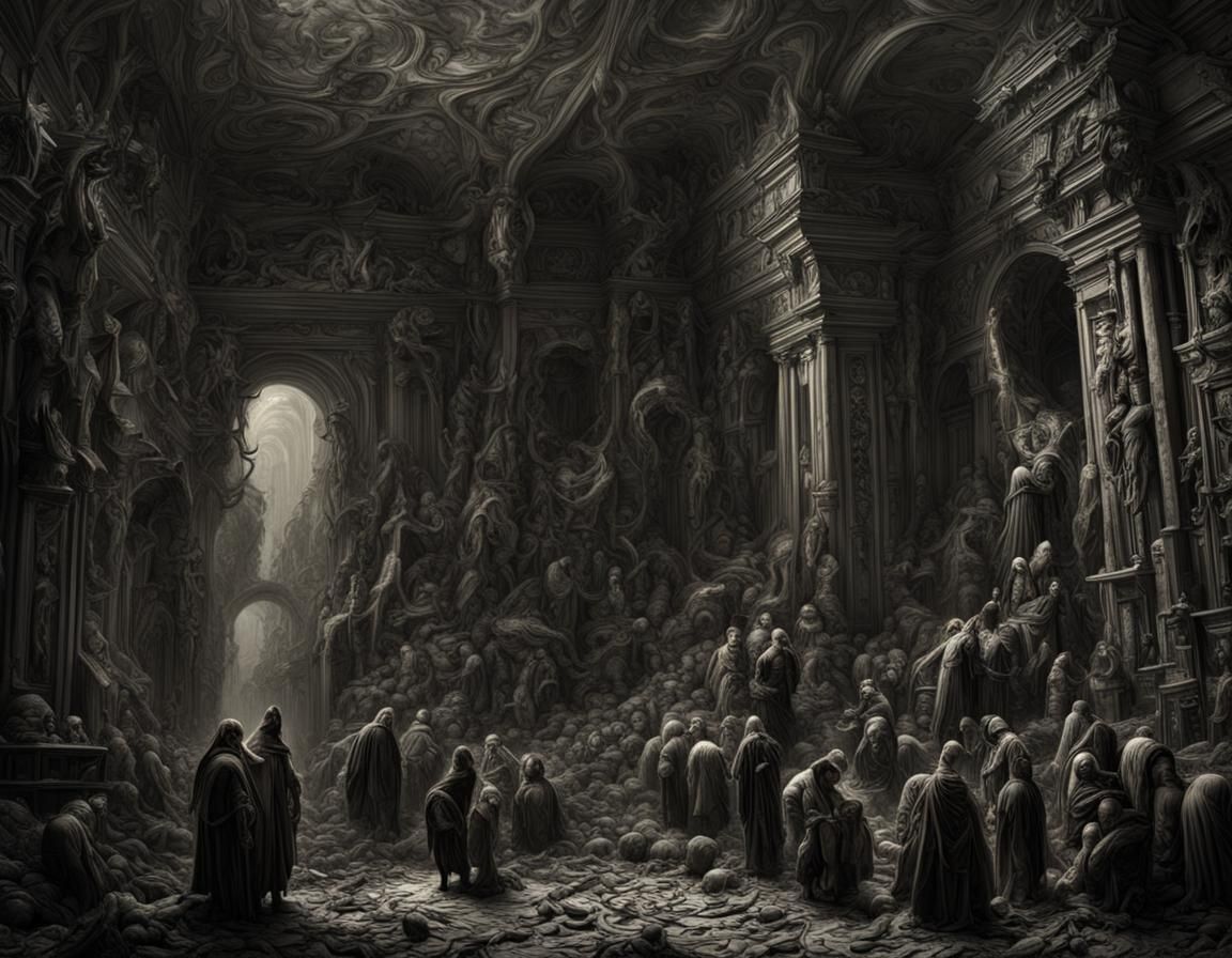 Dramatic Gorgon Portrait in Hyperrealistic Style