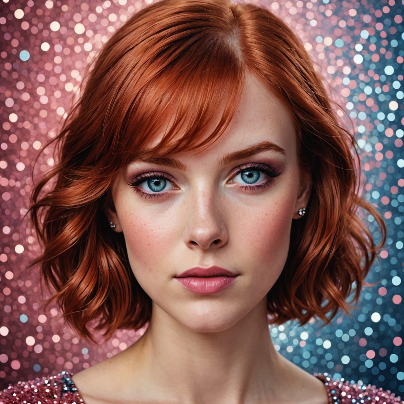 Stunning Portrait of a Red-Haired Woman