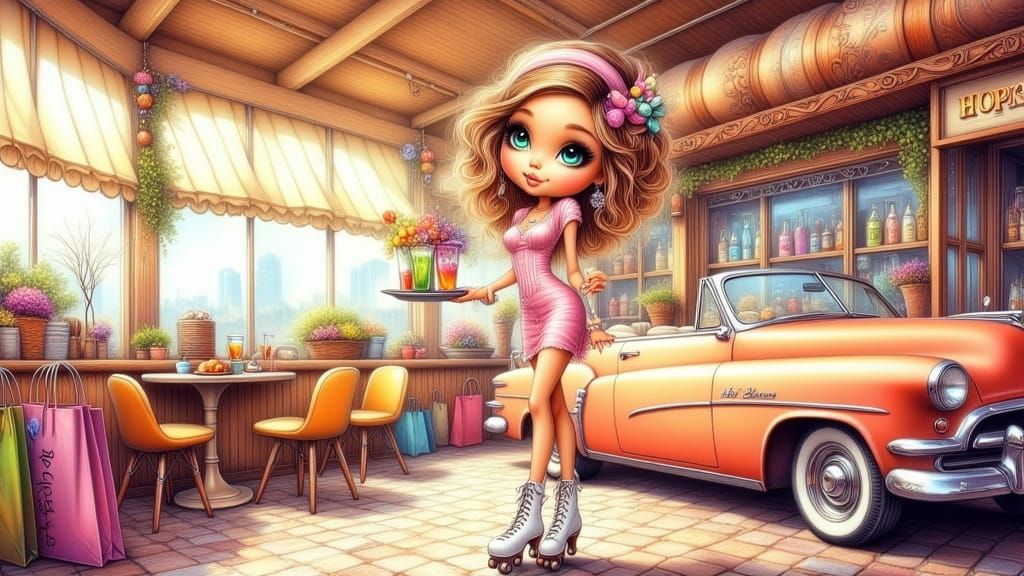 <lora:Hand Drawn Bohemian:1.0> <lora:Whimsical:1.0> 

A Vibr...