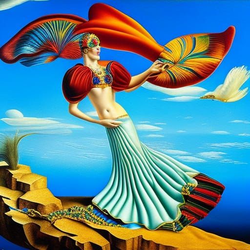 Luxurious Armchair in Surrealist Style with Pearls