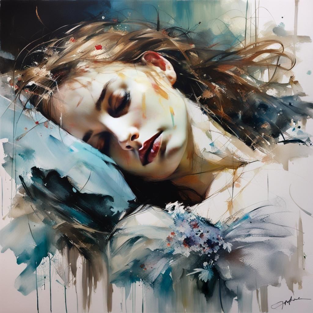 Sleeping Beauty in Intimate Expressionist Style