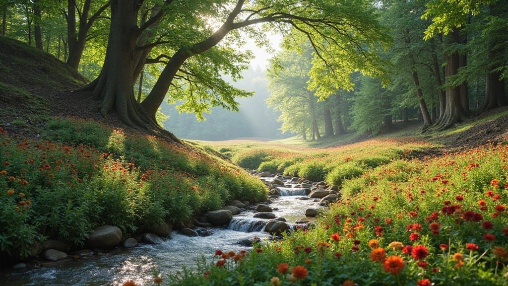 Ethereal Paradise of Vibrant Nature