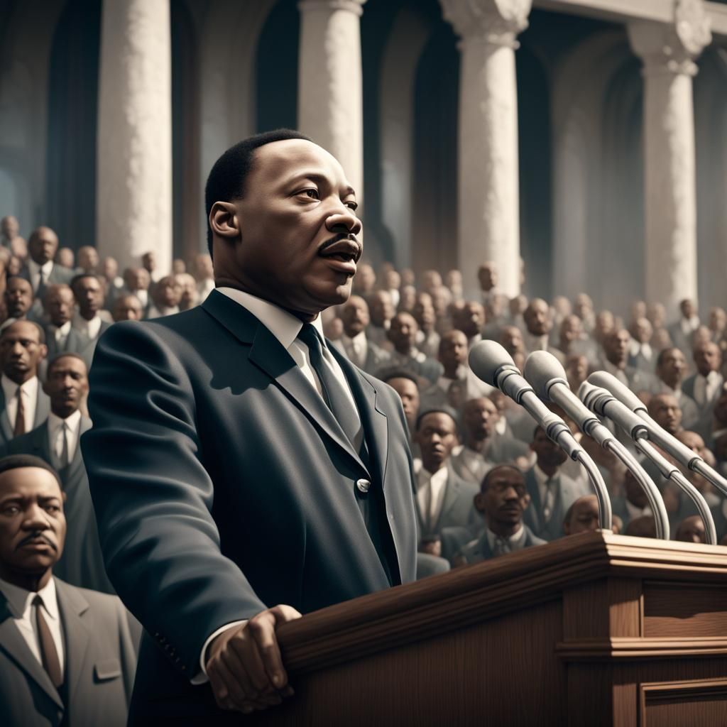 Martin Luther King Speech: Detailed Matte Painting