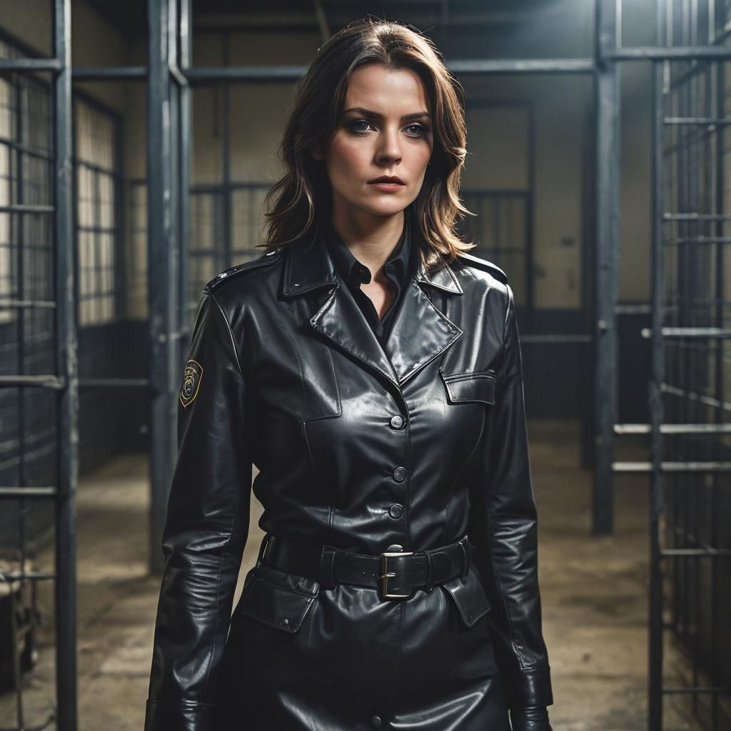 Cinematic Portrait of a Police Officer in Prison