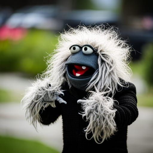 Cute Furry Pinhead Mascot Costume, Professional Photo