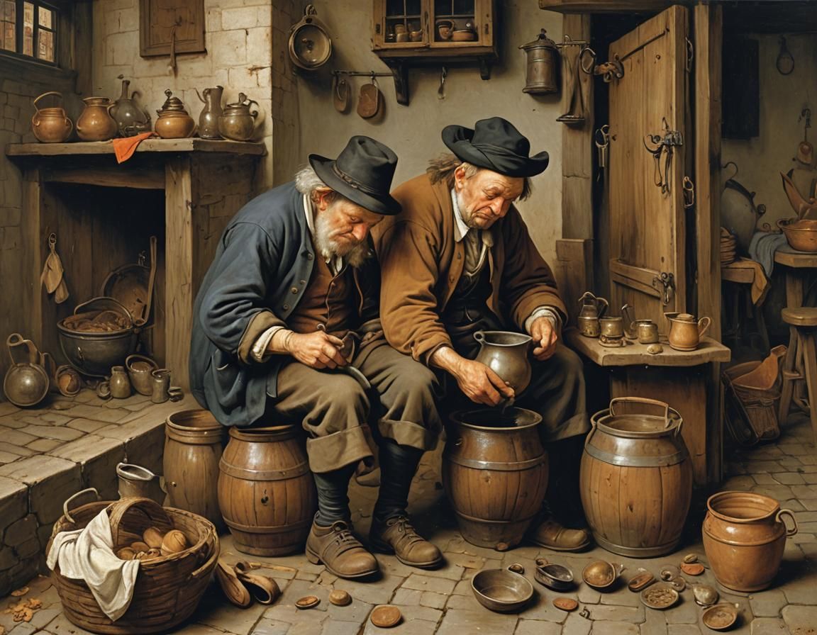 The Kettle Repairman: A Dutch Golden Age Scene