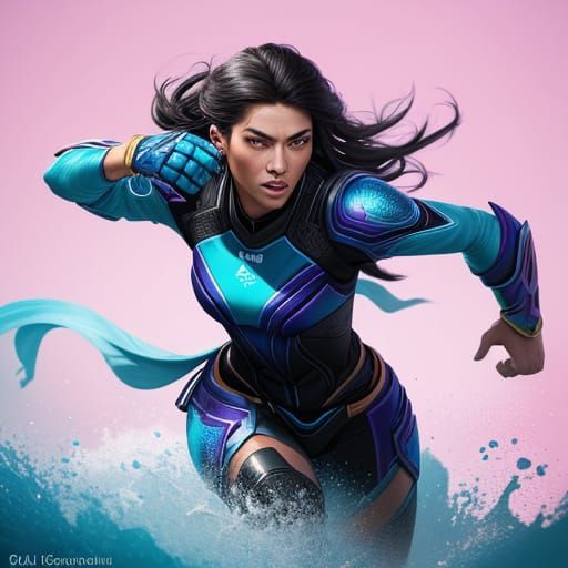 Hyperrealistic Portrait of Kianna in Vibrant Colors