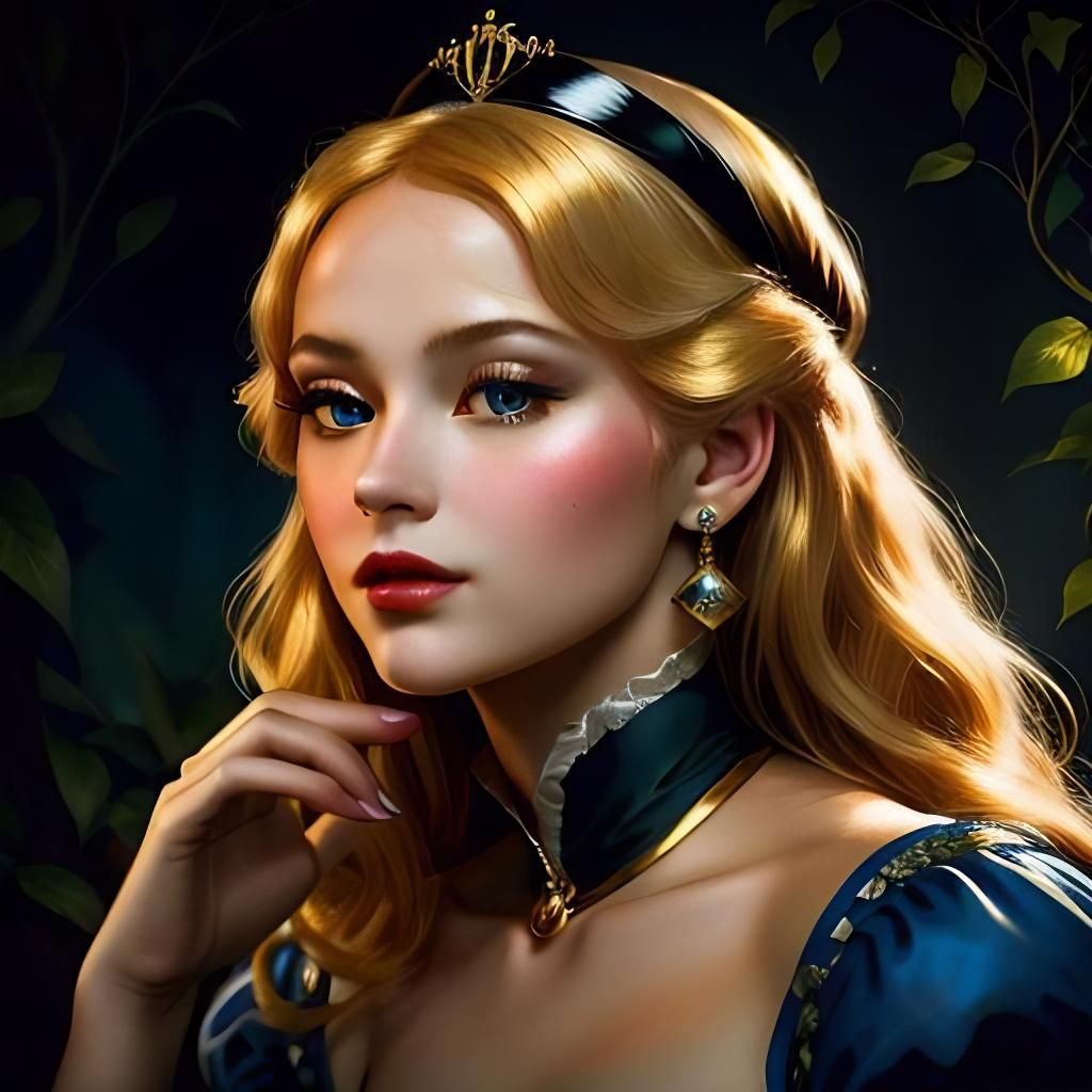 Enchanting Cinderella Portrait in Noir Style