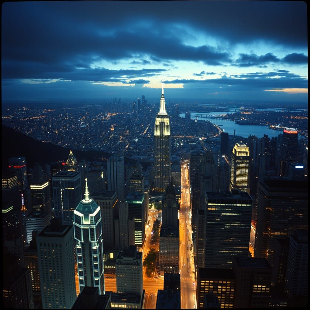 Cityscape at Night: A Cinematic Masterpiece