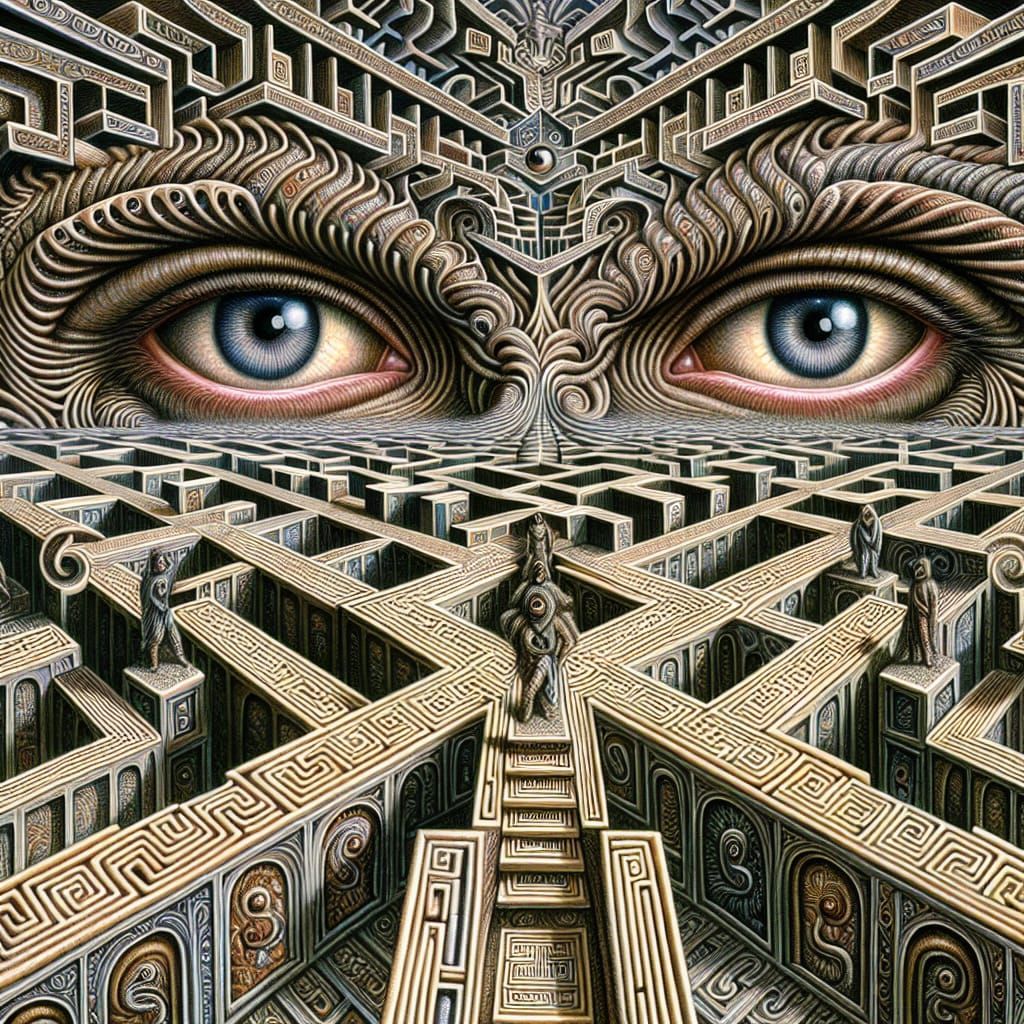(Illusion Stare Into My Escher Eyes Reflecting Infinite Impo...
