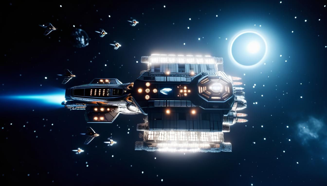 Ultra Photorealistic Spaceship in Fashion Editorial Style